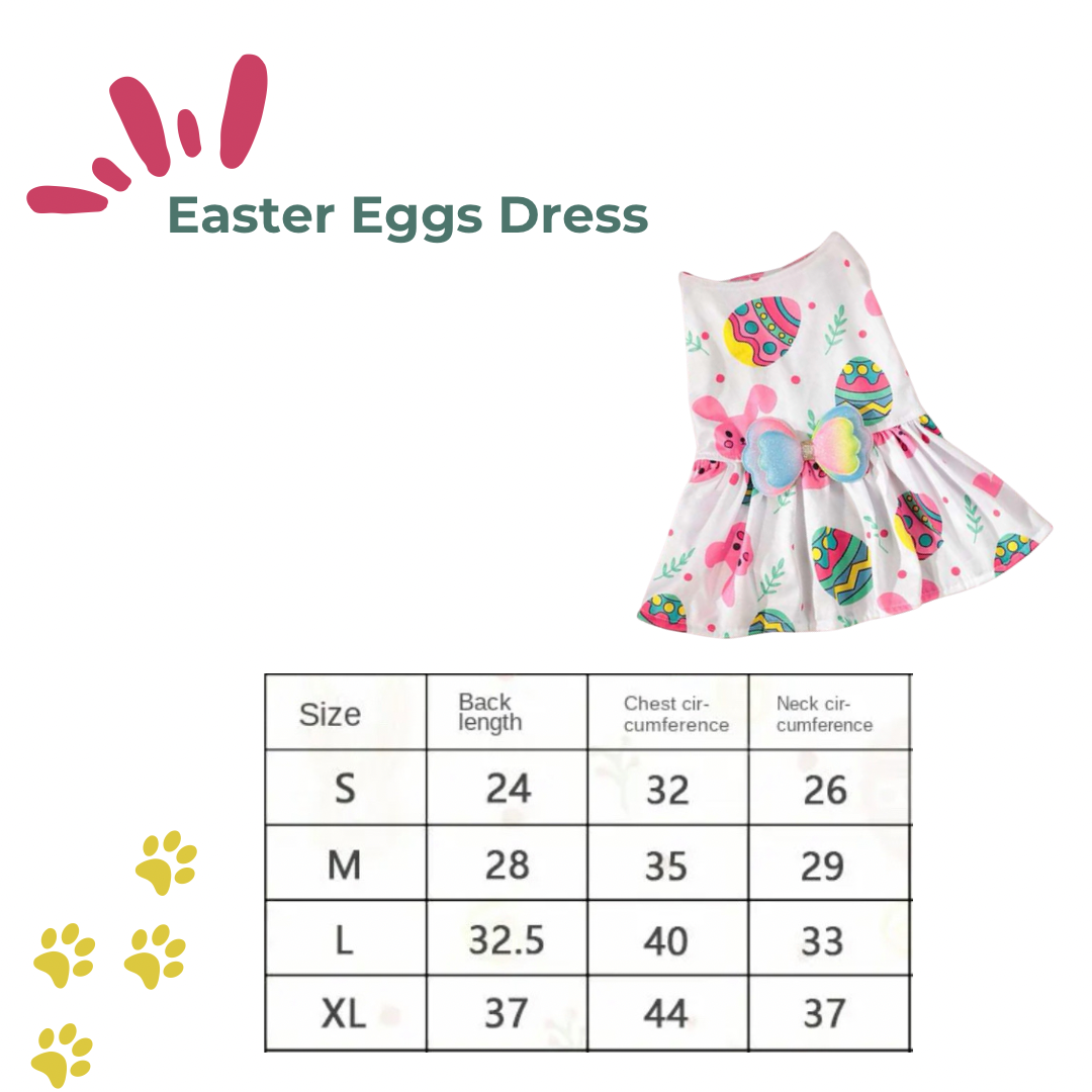 Easter eggs pet dress