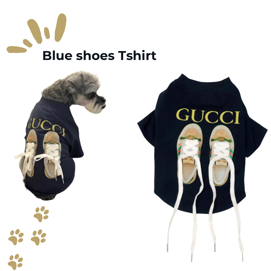 Blue Fancy Shoes Shirt with Laces