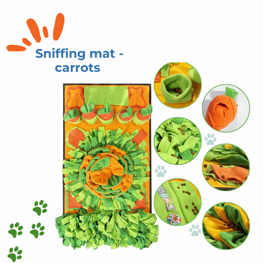 Pet sniffing mat -Carrots-