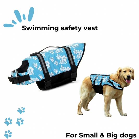 Pet Blue Swimming Vest with Handle