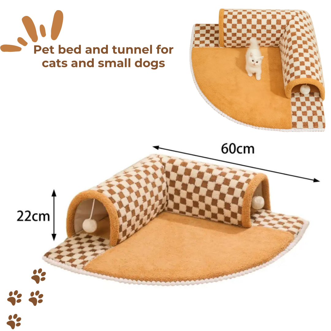 Pet bed & tunnel