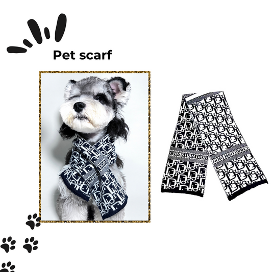 Pet scarf black & white